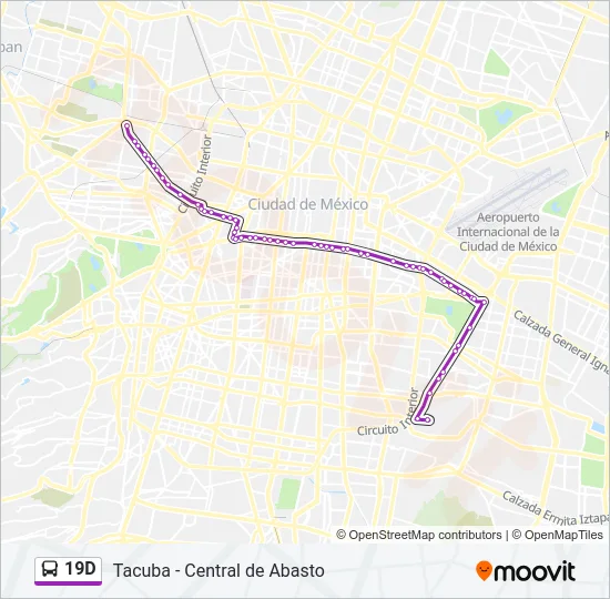 19D Bus Line Map