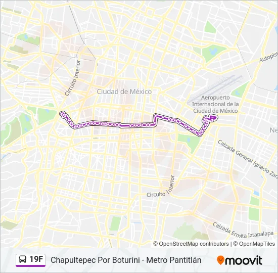 19F Bus Line Map