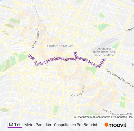 19F Bus Line Map