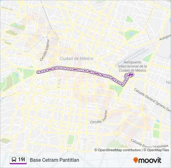 19I Bus Line Map