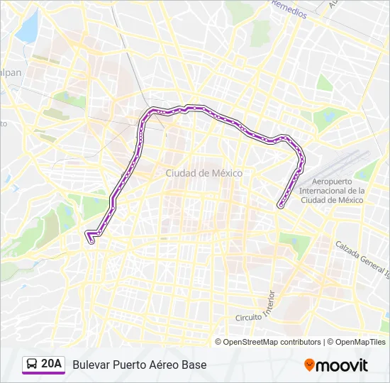 20A Bus Line Map