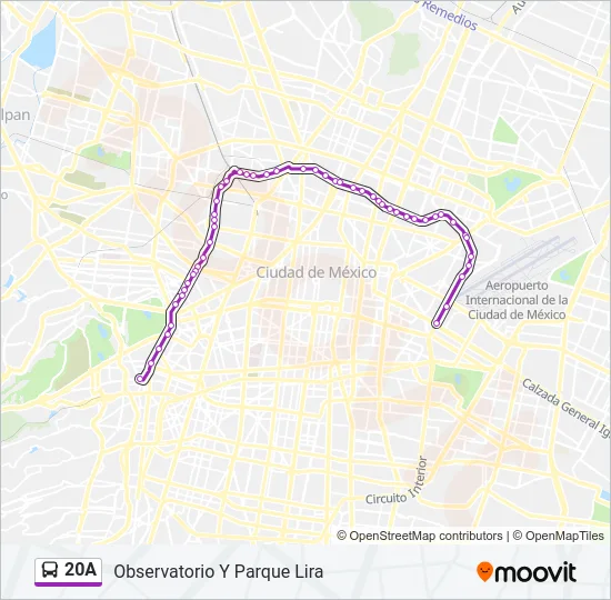20A Bus Line Map