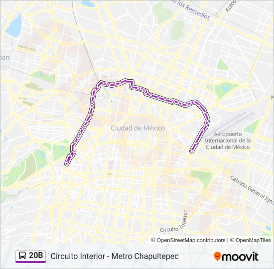 20B Bus Line Map