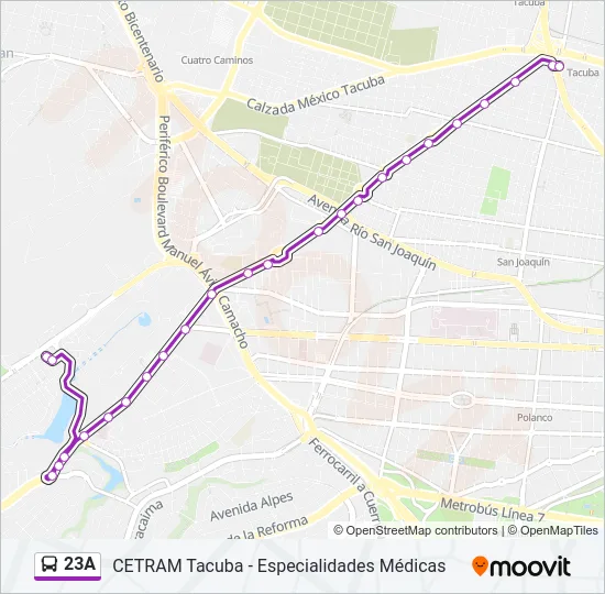 23A Bus Line Map