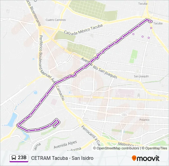 23B Bus Line Map