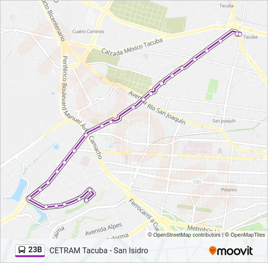 23B Bus Line Map