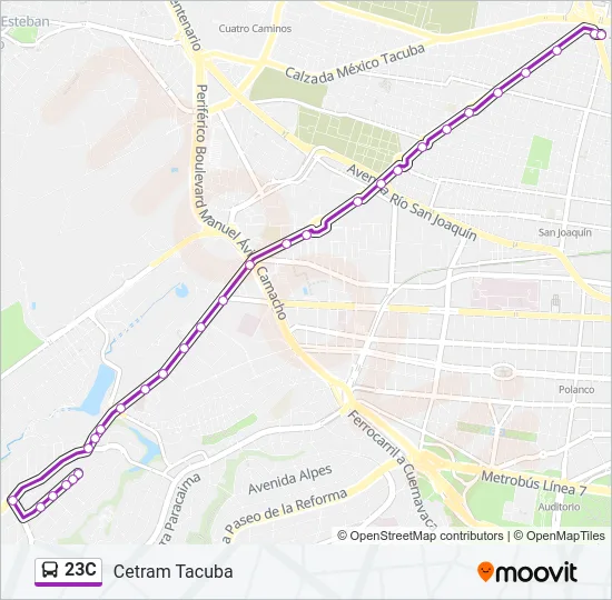 23C Bus Line Map