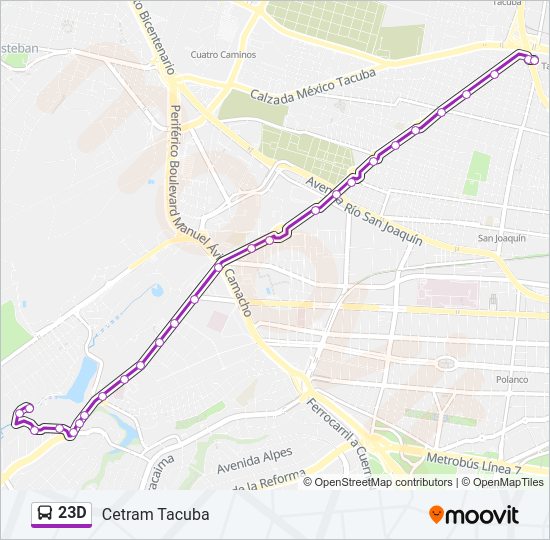 Mapa de 23D de autobús