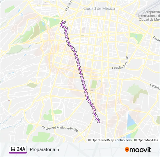 24A Bus Line Map