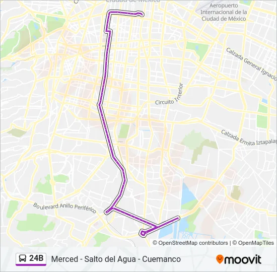 24B Bus Line Map