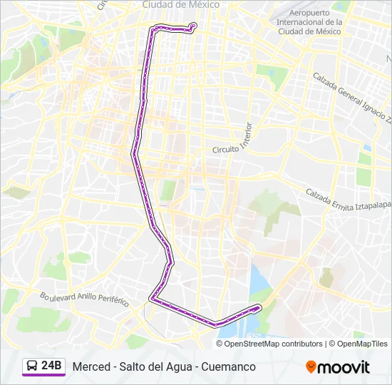 24B Bus Line Map