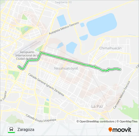 CAMPO ROJO - METRO ZARAGOZA Bus Line Map