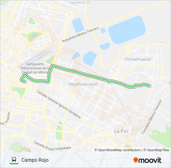 CAMPO ROJO - METRO ZARAGOZA bus Line Map