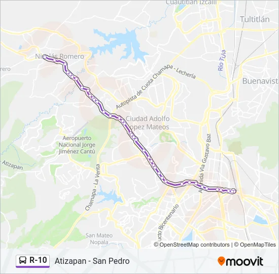 R-10 Bus Line Map