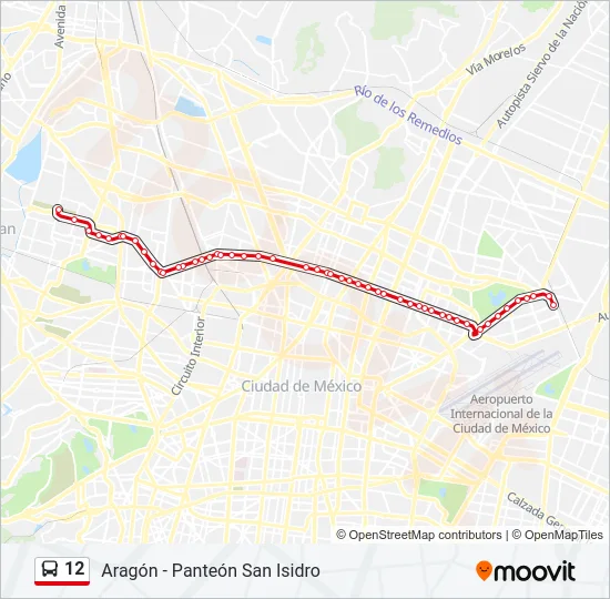 12 Bus Line Map