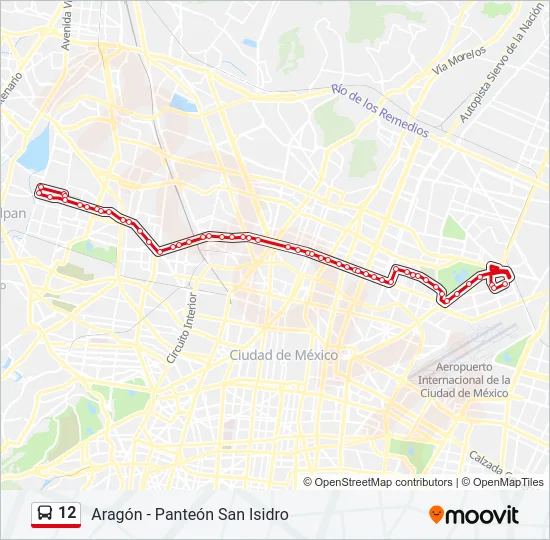 12 Bus Line Map