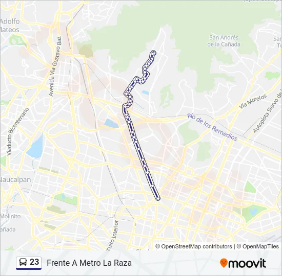 23 Bus Line Map