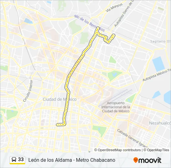 33 Bus Line Map