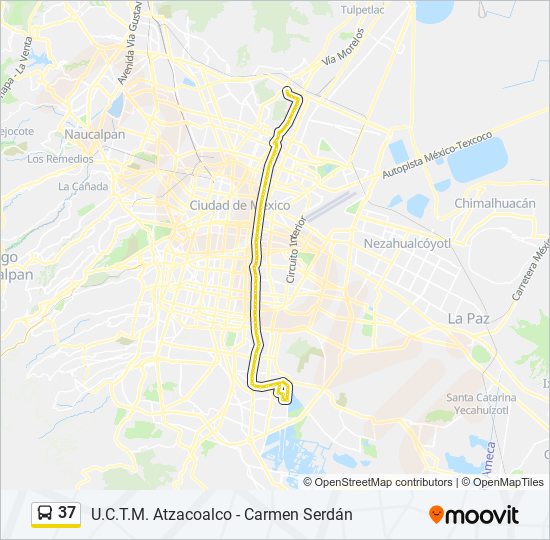 Mapa de 37 de autobús