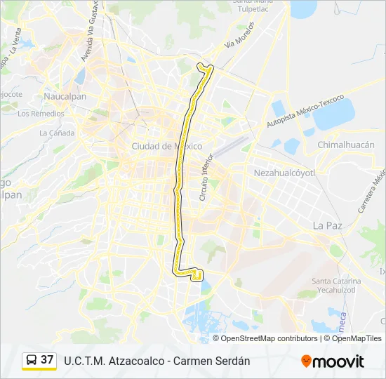 37 Bus Line Map