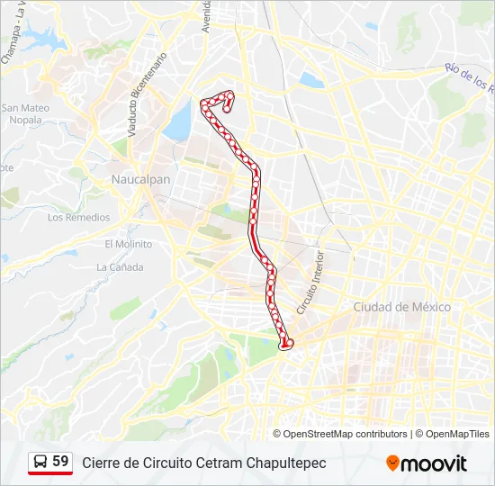 59 Bus Line Map