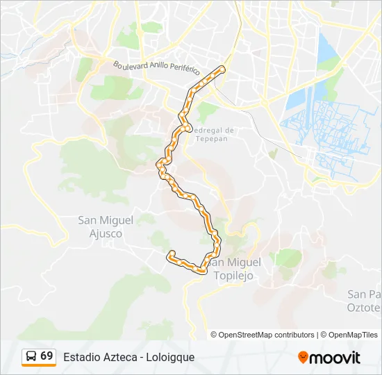 69 Bus Line Map