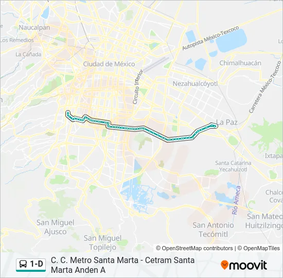 1-D Bus Line Map