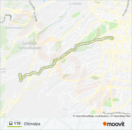 110 Bus Line Map