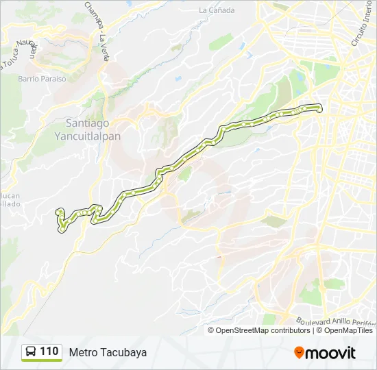 110 Bus Line Map