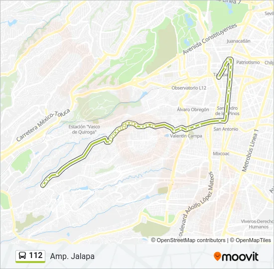 112 Bus Line Map