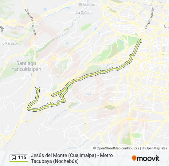 115 Bus Line Map