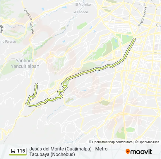 115 Bus Line Map