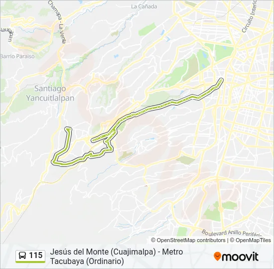 115 Bus Line Map