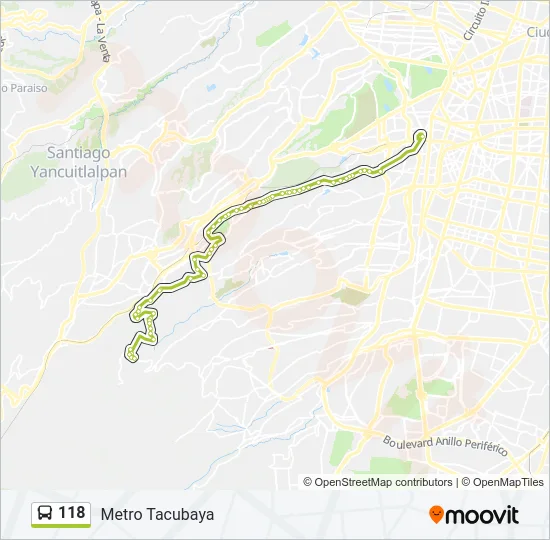 118 Bus Line Map