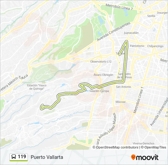 119 Bus Line Map