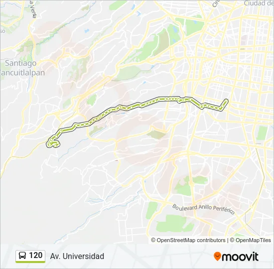 120 Bus Line Map