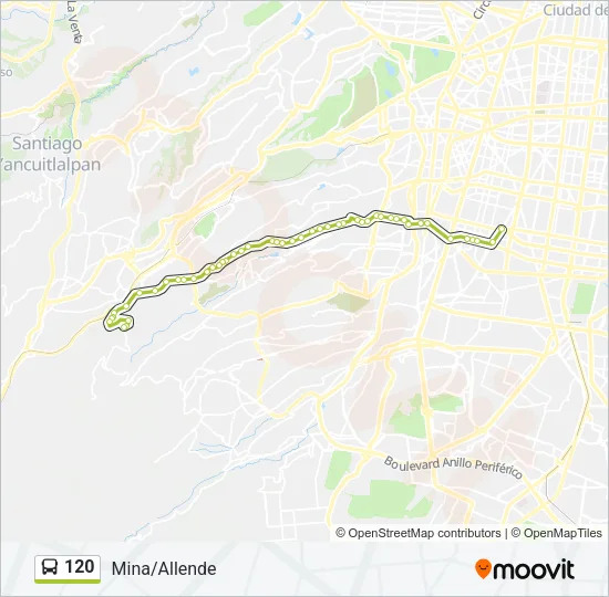 120 Bus Line Map
