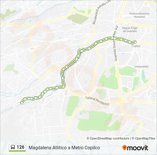 126 Bus Line Map