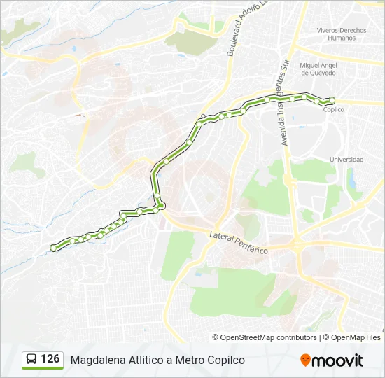 126 Bus Line Map