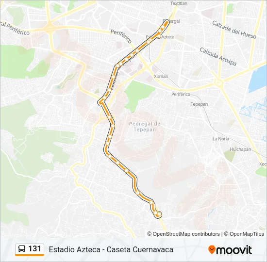 131 Bus Line Map