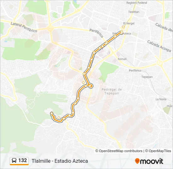 132 Bus Line Map
