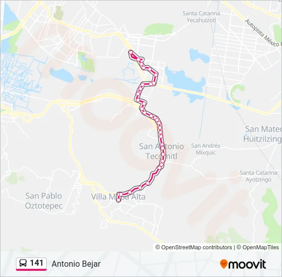 141 Bus Line Map