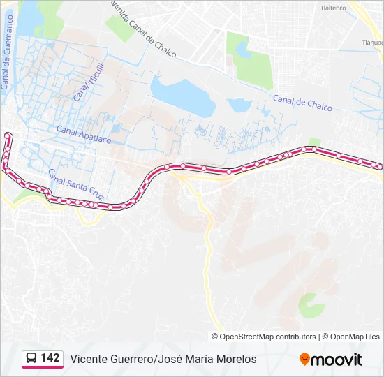142 Bus Line Map