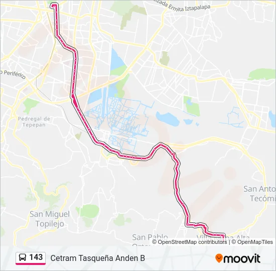 143 Bus Line Map