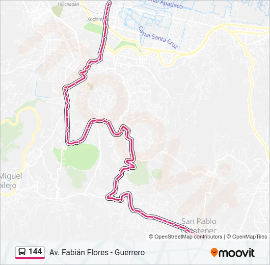 144 Bus Line Map