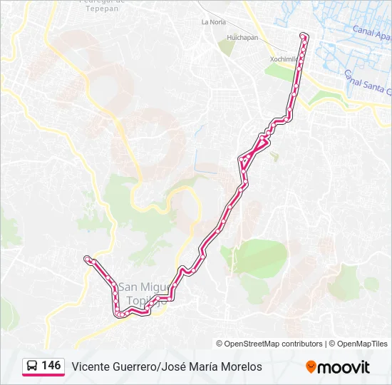 146 Bus Line Map