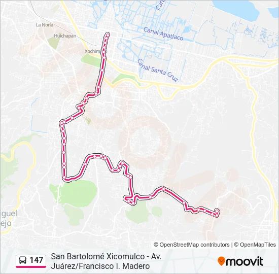 147 Bus Line Map