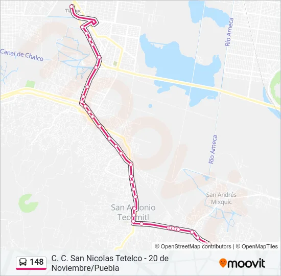148 Bus Line Map