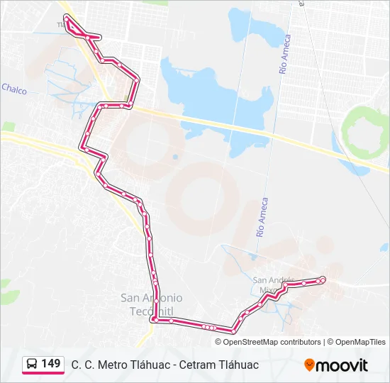 149 Bus Line Map