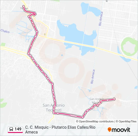 149 Bus Line Map